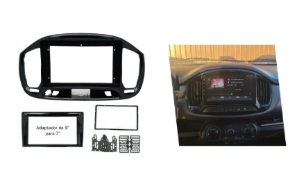 Fiamon Moldura 9 com Adaptador 7 Black Piano