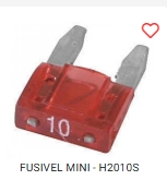 Fusivel Laminado 10 Ah Mini