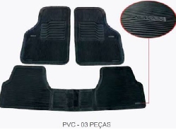 Tapete Universal (preto) Pvc - 3 Peças